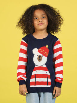 Nautinati - Boys Woven Christmas Sweater