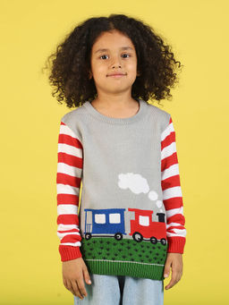 Nautinati - Boys Woven Christmas Sweater