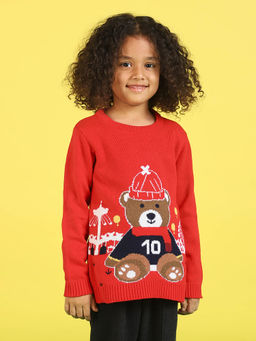 Nautinati - Boys Woven Christmas Sweater