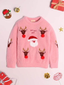 Nautinati - Girls Woven Christmas Sweater