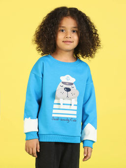 Nautinati - Boys Printed Trendy Winter Sweatshirt