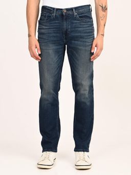 Levi's - Mens 541 Dark-Blue Regular Tapered Fit Mid Rise Jeans