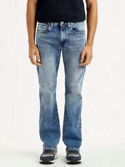 Levi's - Mens 527 Blue Slim Bootcut Fit Mid Rise Jeans