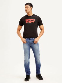 Levi's - Mens 511 Blue Slim Fit Mid Rise Jeans