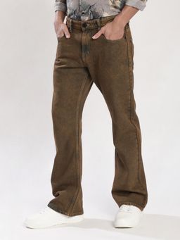 Bene Kleed - Men Mustard Tinted Bootcut Jeans