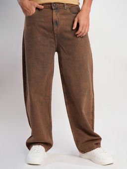 Bene Kleed - Men Rust Tinted Baggy Fit Jeans