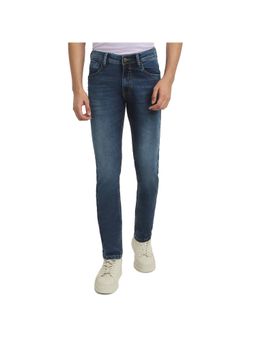 Park Avenue - Dark Blue Cotton Blend Super Slim Fit Jeans
