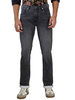 Raymond - Medium Grey Cotton Blend Slim Jeans