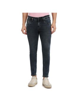 Parx - Slim Tapered Fit Solid Dark Blue Jeans