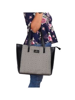 The Clownfish - Women'S Ophelia Black Geometric Design Handbag