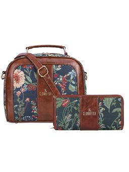 The Clownfish - Floral Printed Combo Of Sling Bag with Detachable Strap & Wallet