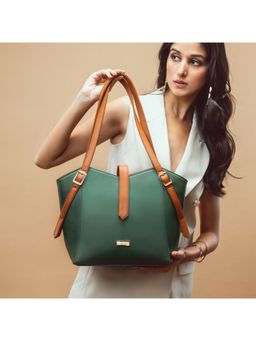 Strokes by Namrata Mehta - Emerald Elegance Elara Shoulder Bag