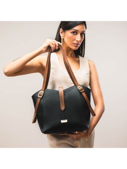 Strokes by Namrata Mehta - Charcoal Caramel Elara Shoulder Bag