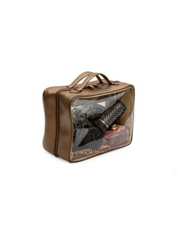SG By Sonia Gulrajani - Bronze Double-Sided Leather Bag Organiser Pouch