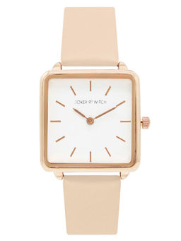 Joker and Witch - White Faux Leather Watch - AMWW405