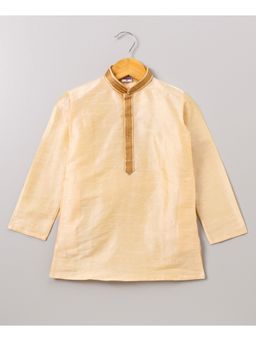 Pehanaava - Boys Cream Embroidered Kurta