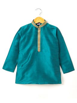 Pehanaava - Boys Green Embroidered Kurta