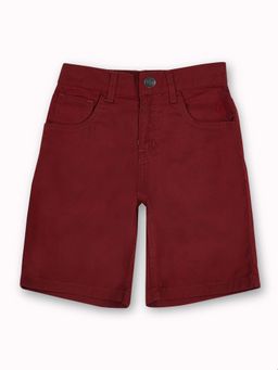 Gini & Jony - Boys Red Cotton Solid Bermuda
