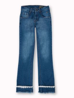 Gini & Jony - Girls Blue Denim Solid Jeans