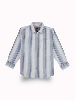 Gini & Jony - Boys Blue Cotton Stripes Shirt