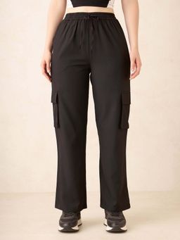 Outzidr - Black Wide Leg Cargo Pants