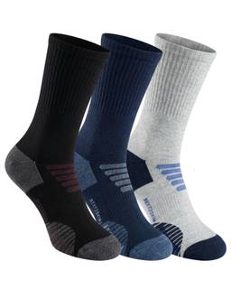 NEXT2SKIN - Men Terry Half Crew Length Breathable Cotton Blend Socks (Pack of 3)