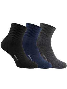 NEXT2SKIN - Men Terry Full Ankle Length Breathable Cotton Blend Socks (Pack of 3)