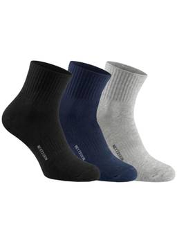NEXT2SKIN - Men Terry Full Ankle Length Breathable Cotton Blend Socks (Pack of 3)