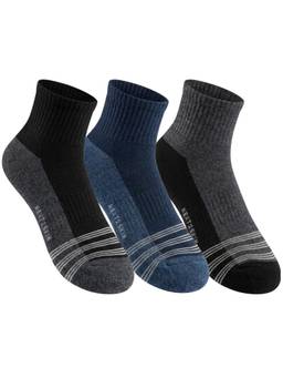NEXT2SKIN - Men Terry Full Ankle Length Breathable Cotton Blend Socks (Pack of 3)