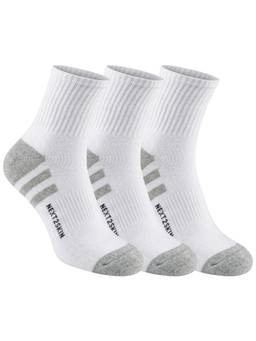 NEXT2SKIN - Men Terry Full Ankle Length Breathable Cotton Blend Socks (Pack of 3)