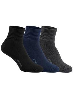 NEXT2SKIN - Men Terry Half Ankle Length Breathable Cotton Blend Socks (Pack of 3)