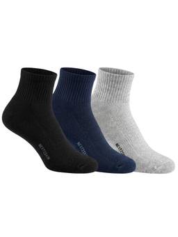 NEXT2SKIN - Men Terry Half Ankle Length Breathable Cotton Blend Socks (Pack of 3)