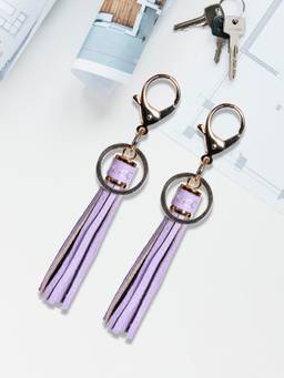 Sassora - Lavender Solid Leather Keychain