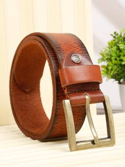 Teakwood - Men's Casual Genuine Leather Tan Reversible Belt