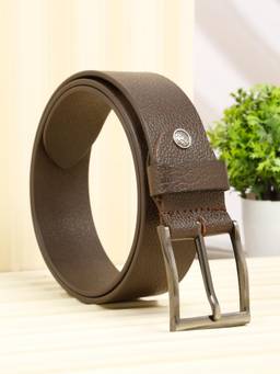 Teakwood - Men's Casual Genuine Leather Brown Reversible Belt