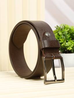 Teakwood - Men's Casual Genuine Leather Brown Reversible Belt