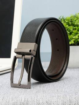 Teakwood - Leathers Leather Men Black Reversible Belt