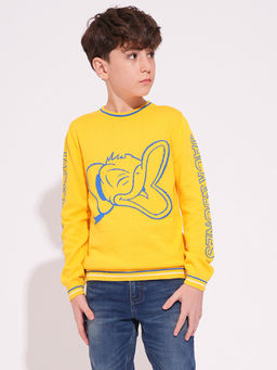 Jack & Jones Junior - Boys Printed Yellow Sweater