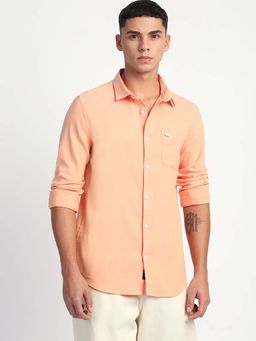 The Bear House - Mens Solid Slim Fit Casual Shirt