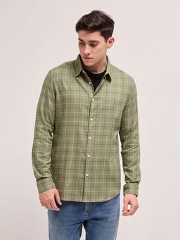 The Bear House - Mens Cotton Checked Slim Fit Shirt