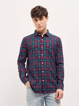 The Bear House - Mens Checked Cotton Slim Fit Shirt