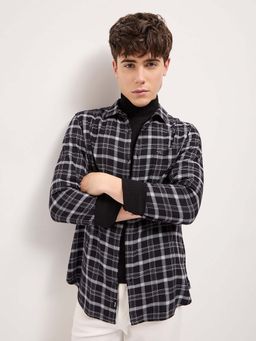 The Bear House - Mens Checked Cotton Slim Fit Shirt