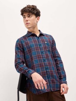 The Bear House - Mens Checked Cotton Slim Fit Shirt