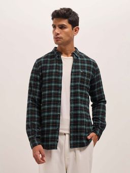 The Bear House - Mens Cotton Checked Slim Fit Shirt