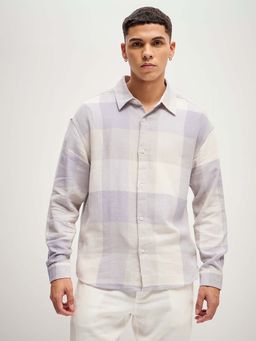 The Bear House - Mens Checked Oversized Fit Casual Shirt