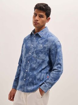 The Bear House - Mens Cotton Tie and Dye Denim Shirt