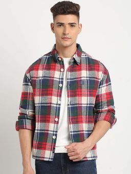 The Bear House - Mens Multi-Coloured Checked Shacket