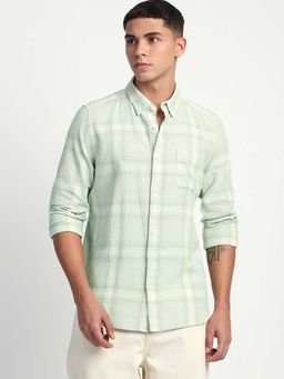 The Bear House - Mens Checked Slim Fit Casual Shirt