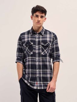 The Bear House - Mens Cotton Checked Casual Shirt