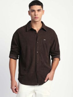 The Bear House - Mens Corduroy Oversized Fit Long Sleeve Shirt